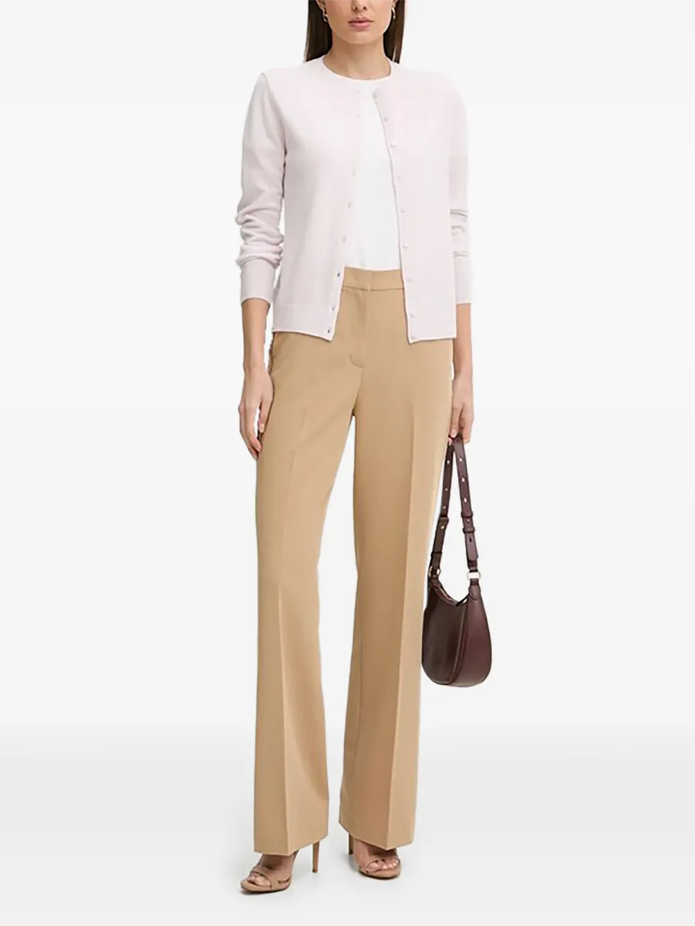 Sisley Broek met wijde pijpen Beige
