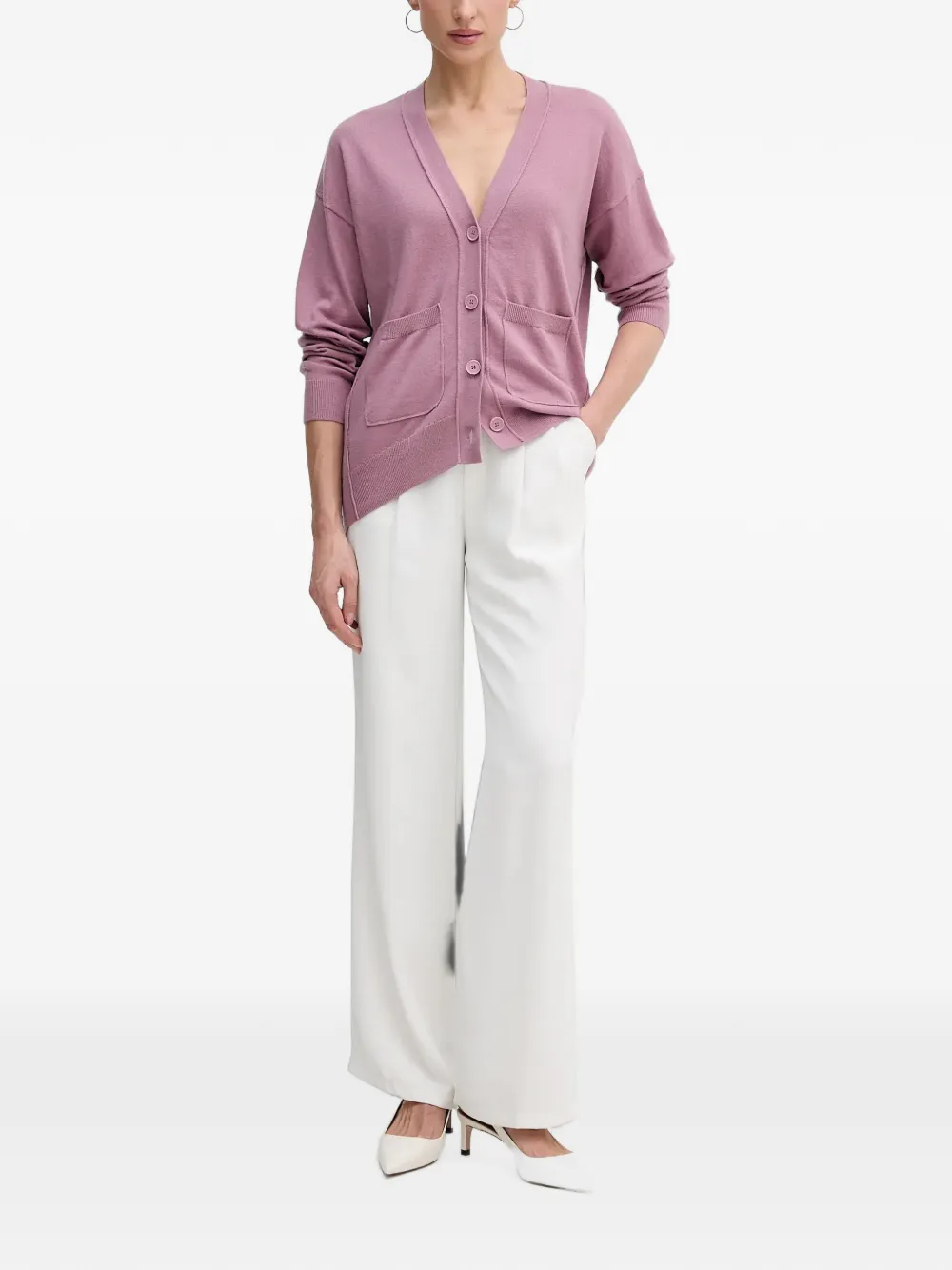Sisley Vest met V-hals Roze