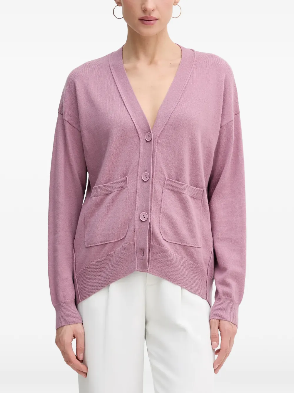Sisley Cardigan con scollo a V - Rosa