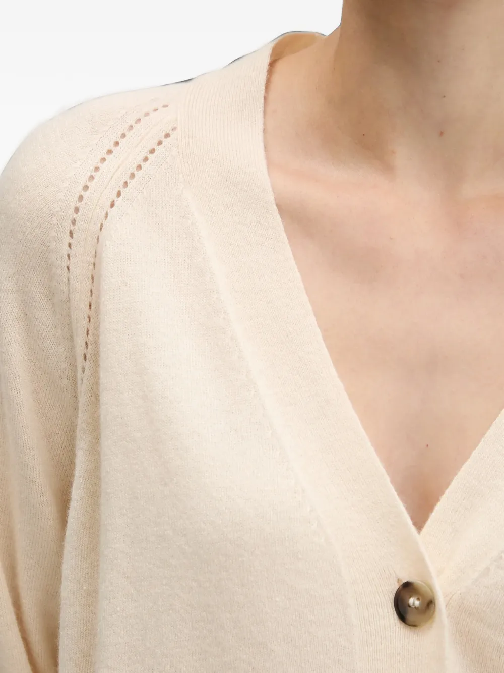 Sisley oversized raglan-sleeve cardigan Beige