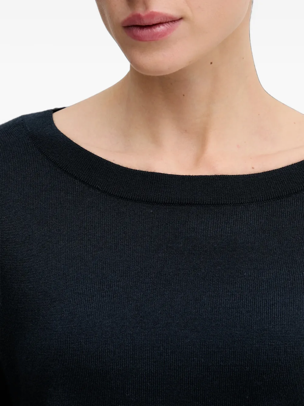 Sisley Trui met boothals en lange mouwen Blauw