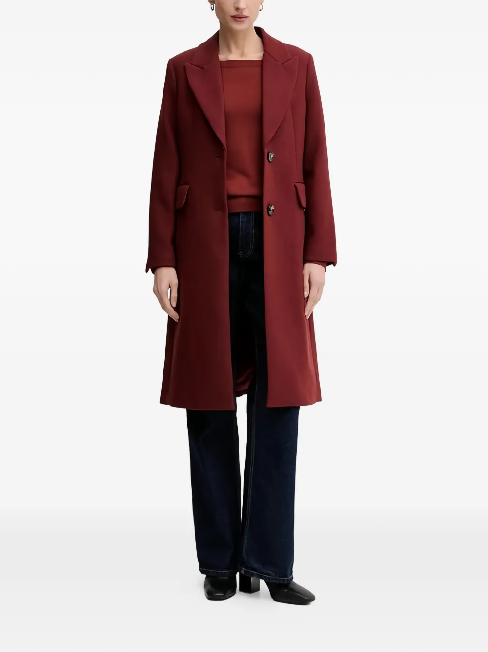 Sisley Trui met boothals Bruin