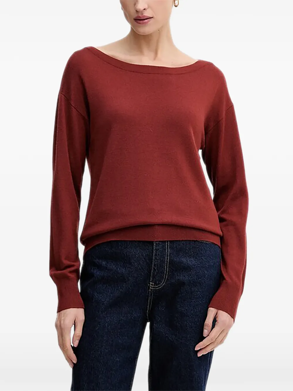 Sisley boat-neck sweater