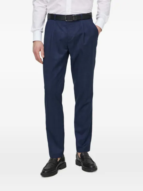 Sisley check-pattern pleated trousers