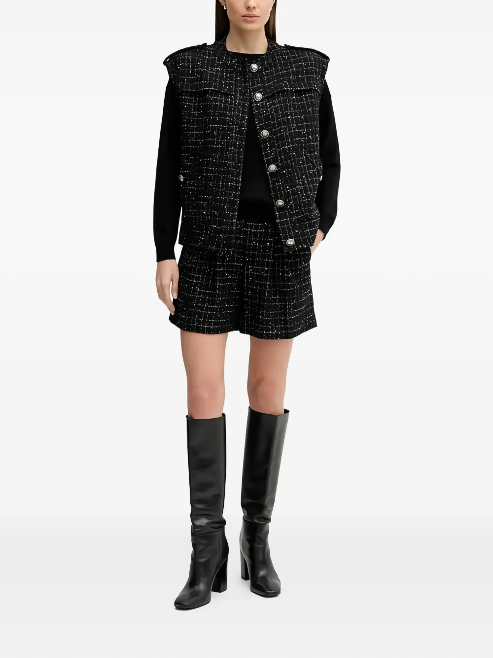 Sisley Sweater met ronde hals Zwart