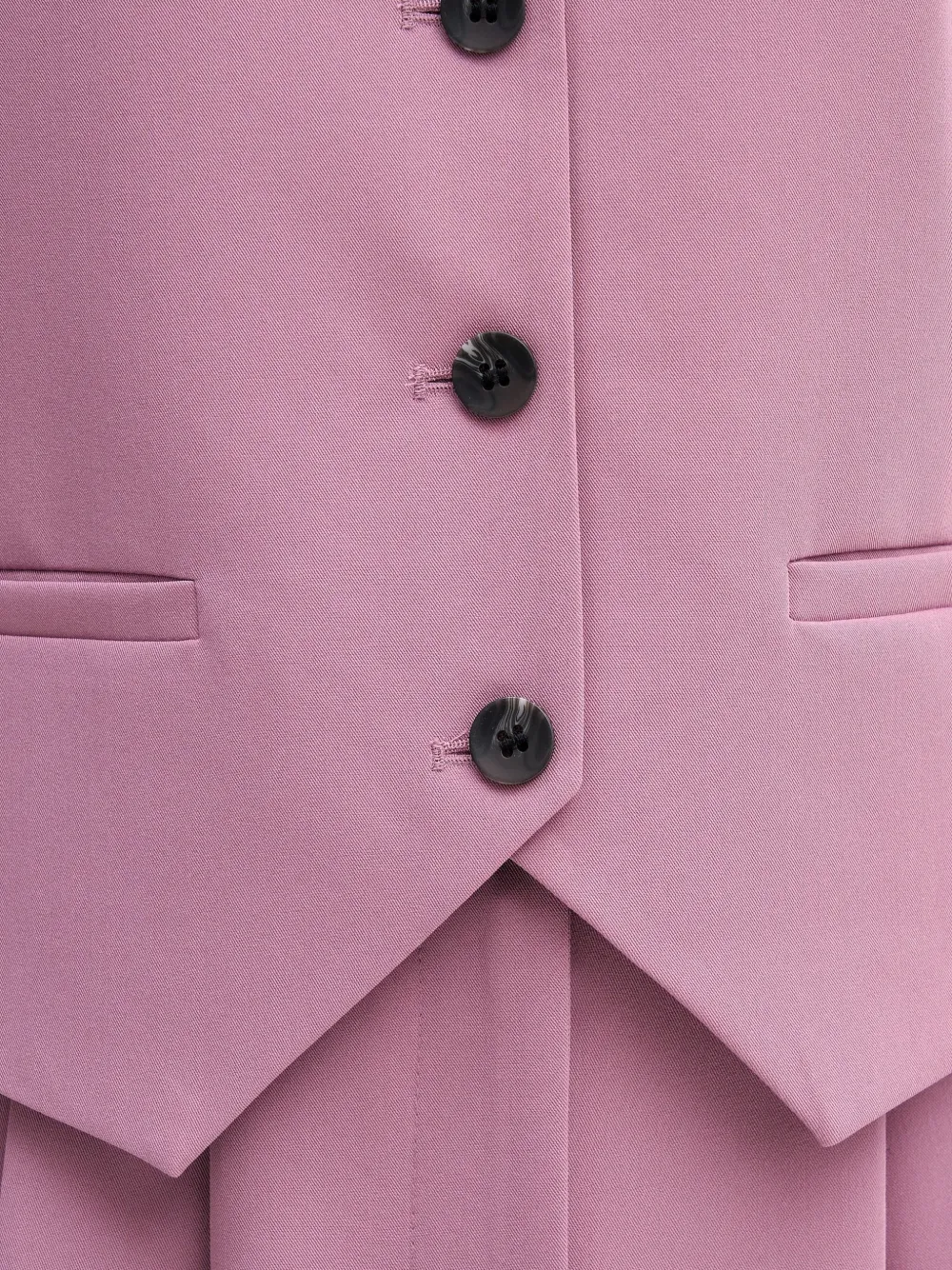 Sisley Gilet met V-hals en knopen Roze