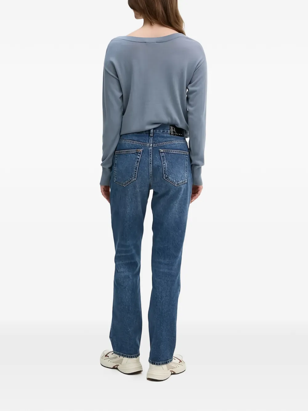  Sisley Vaqueros Bootcut Con Efecto Lavado - Azul 