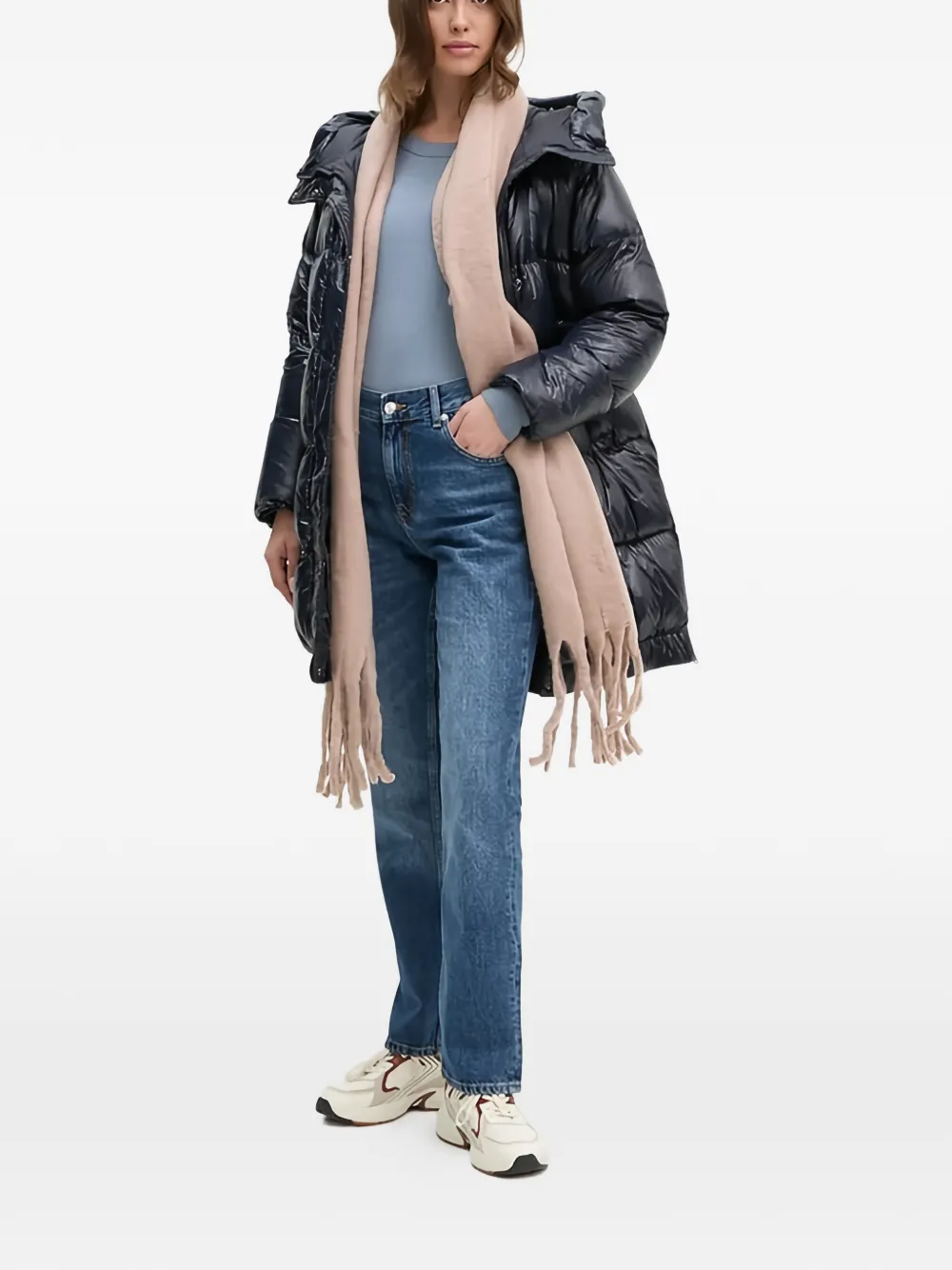 Sisley washed-effect bootcut jeans - Blu