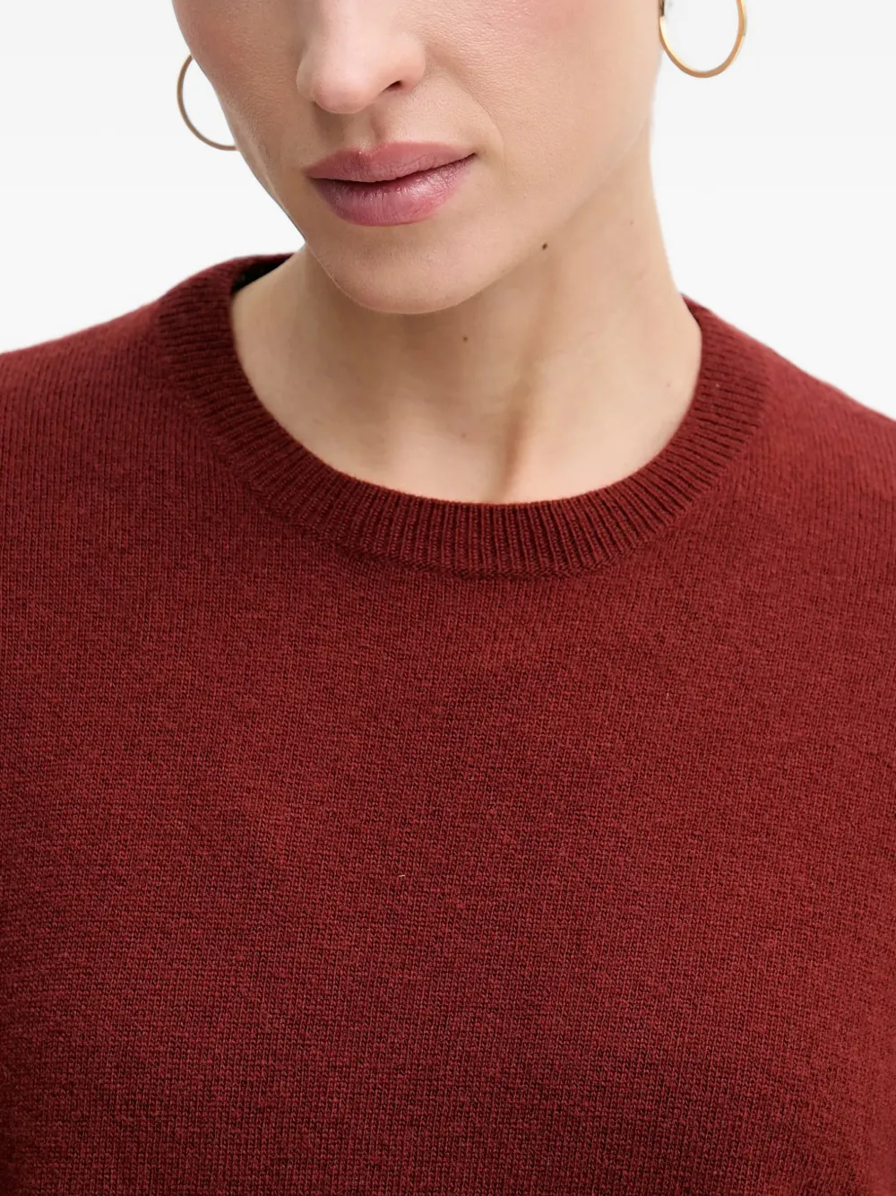 Sisley drop-shoulder crew-neck sweater Rood