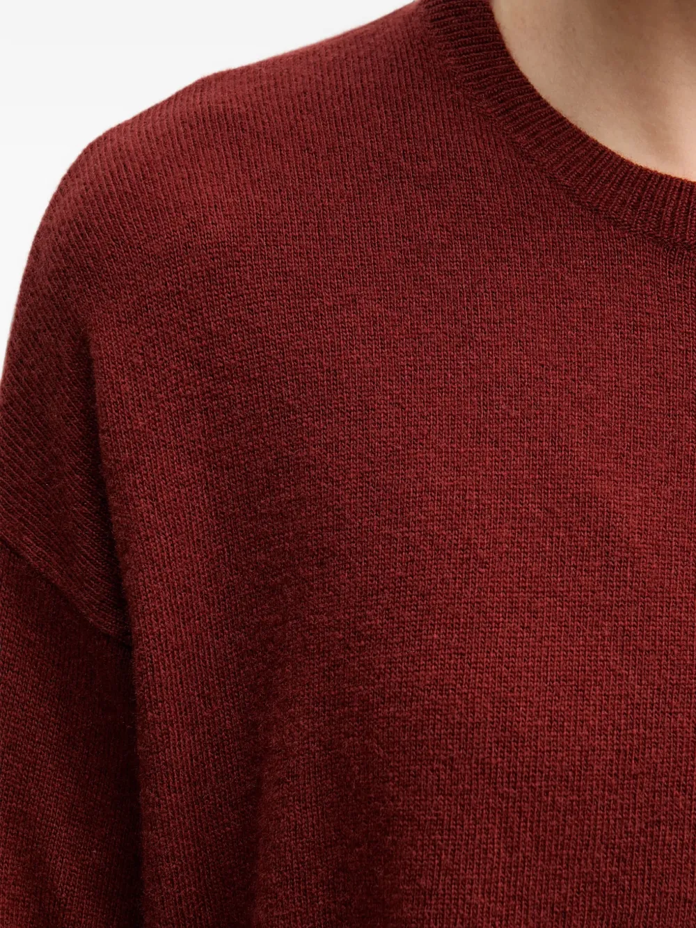 Sisley drop-shoulder crew-neck sweater Rood