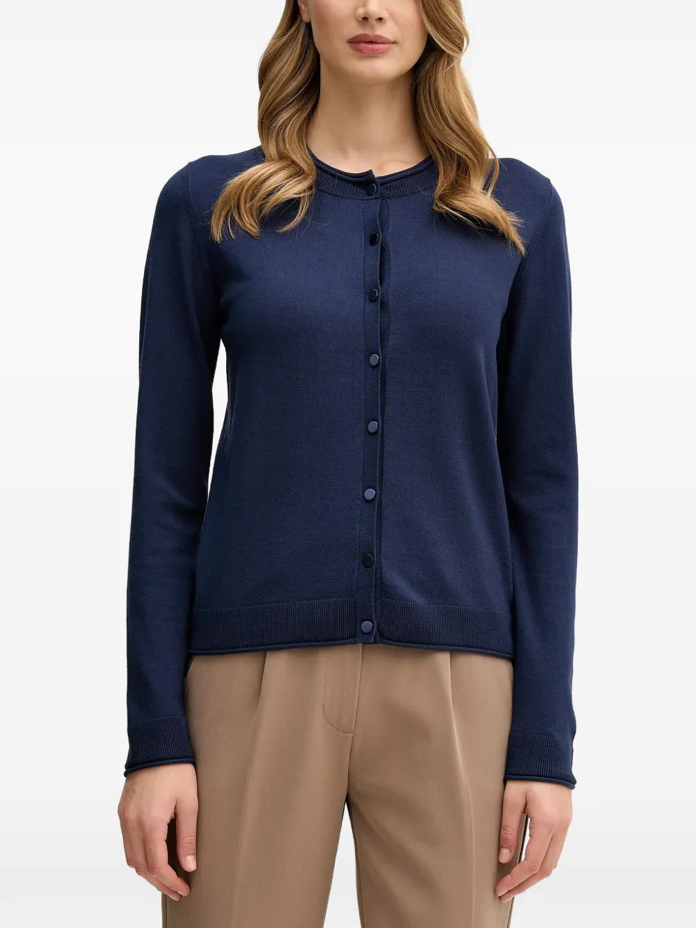 Sisley crew-neck cardigan