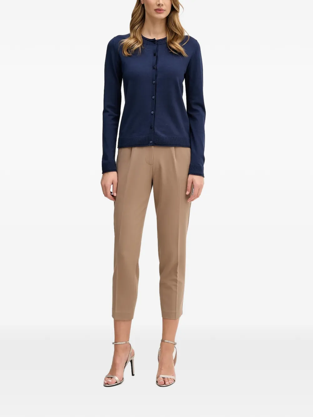 Sisley Vest met ronde hals Blauw