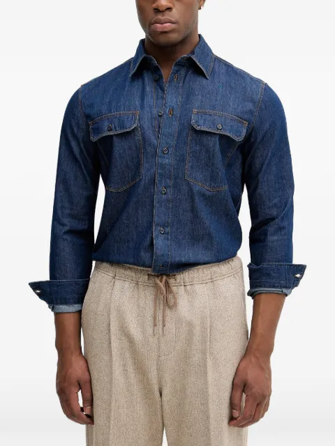Sisley buttoned chest-pocket shirt