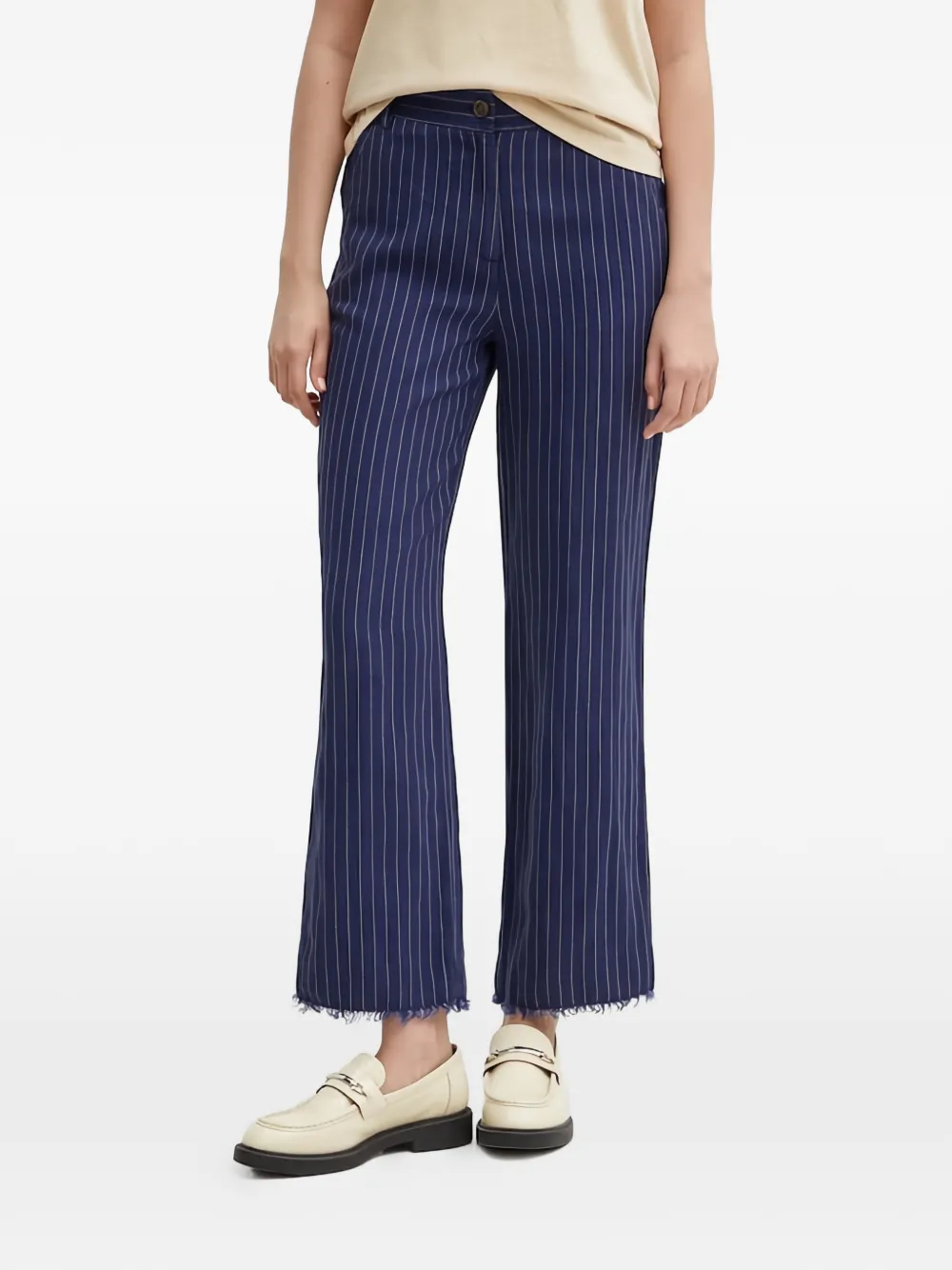 Sisley pinstriped trousers - Blu