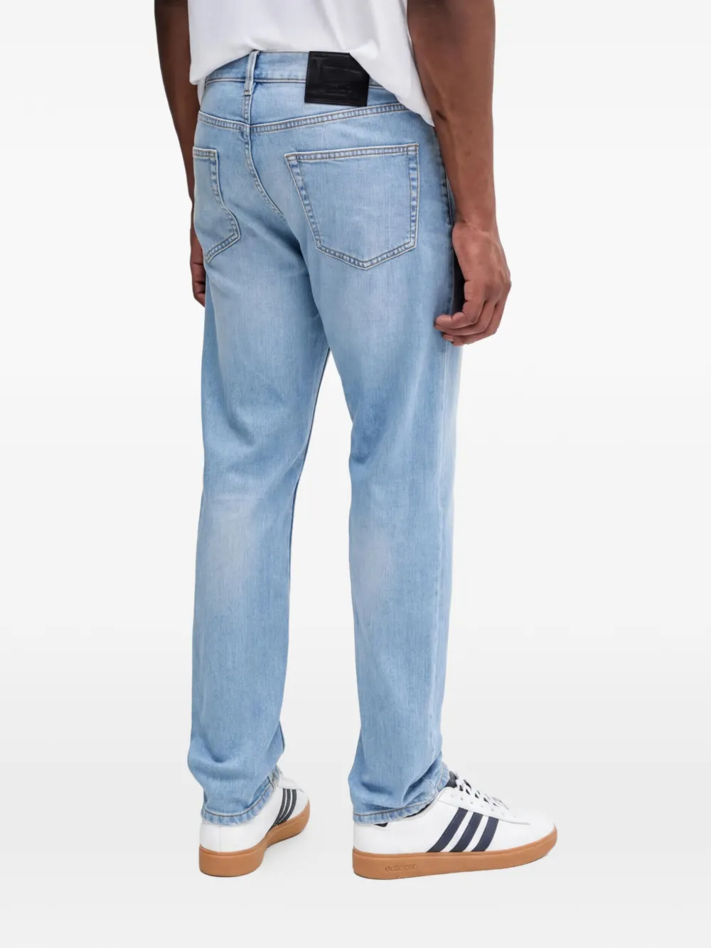 Sisley Jeans met logopatch Blauw