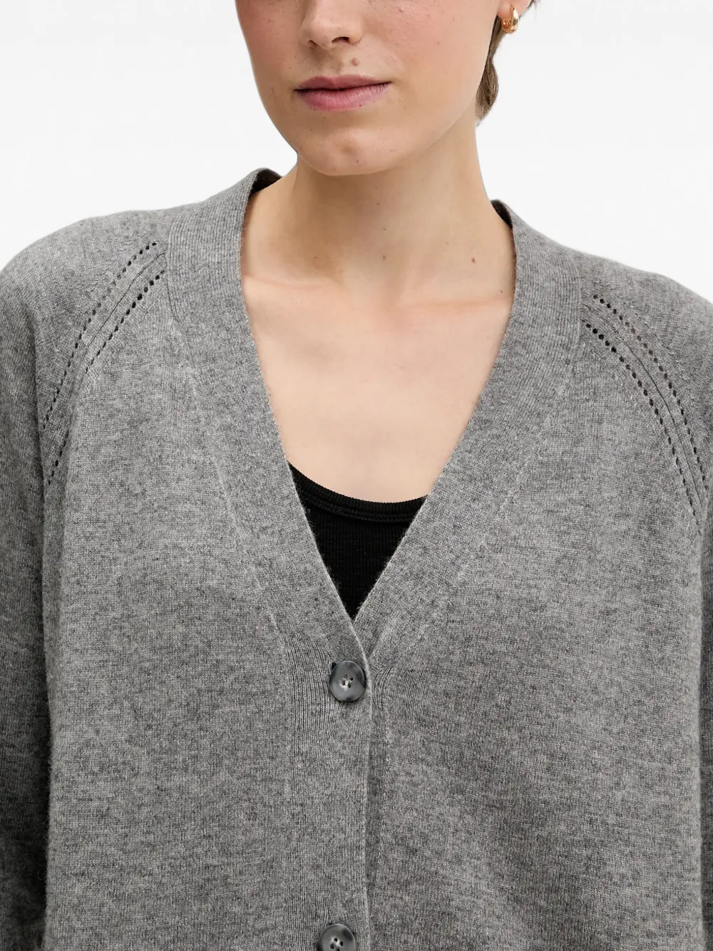 Sisley Vest met V-hals Grijs