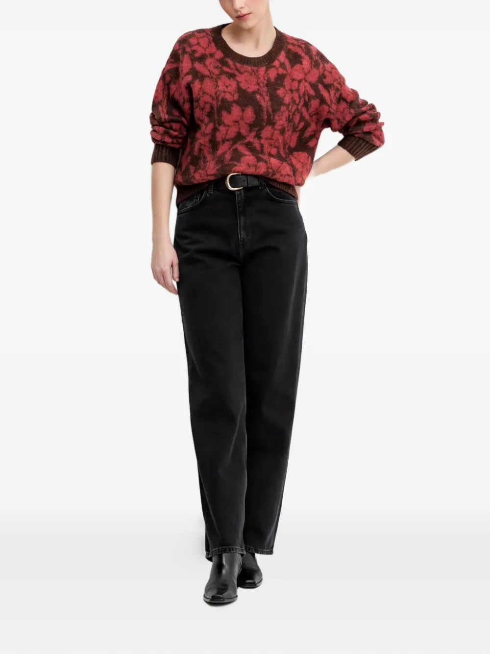  Sisley Vaqueros Holgados - Negro 