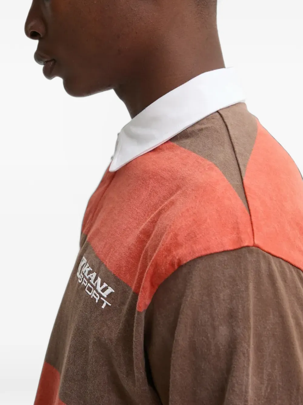 karl kani Gestreept poloshirt Bruin