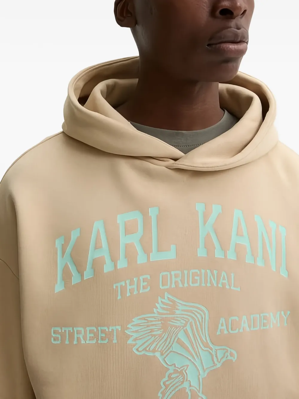 karl kani Hoodie met logoprint Beige