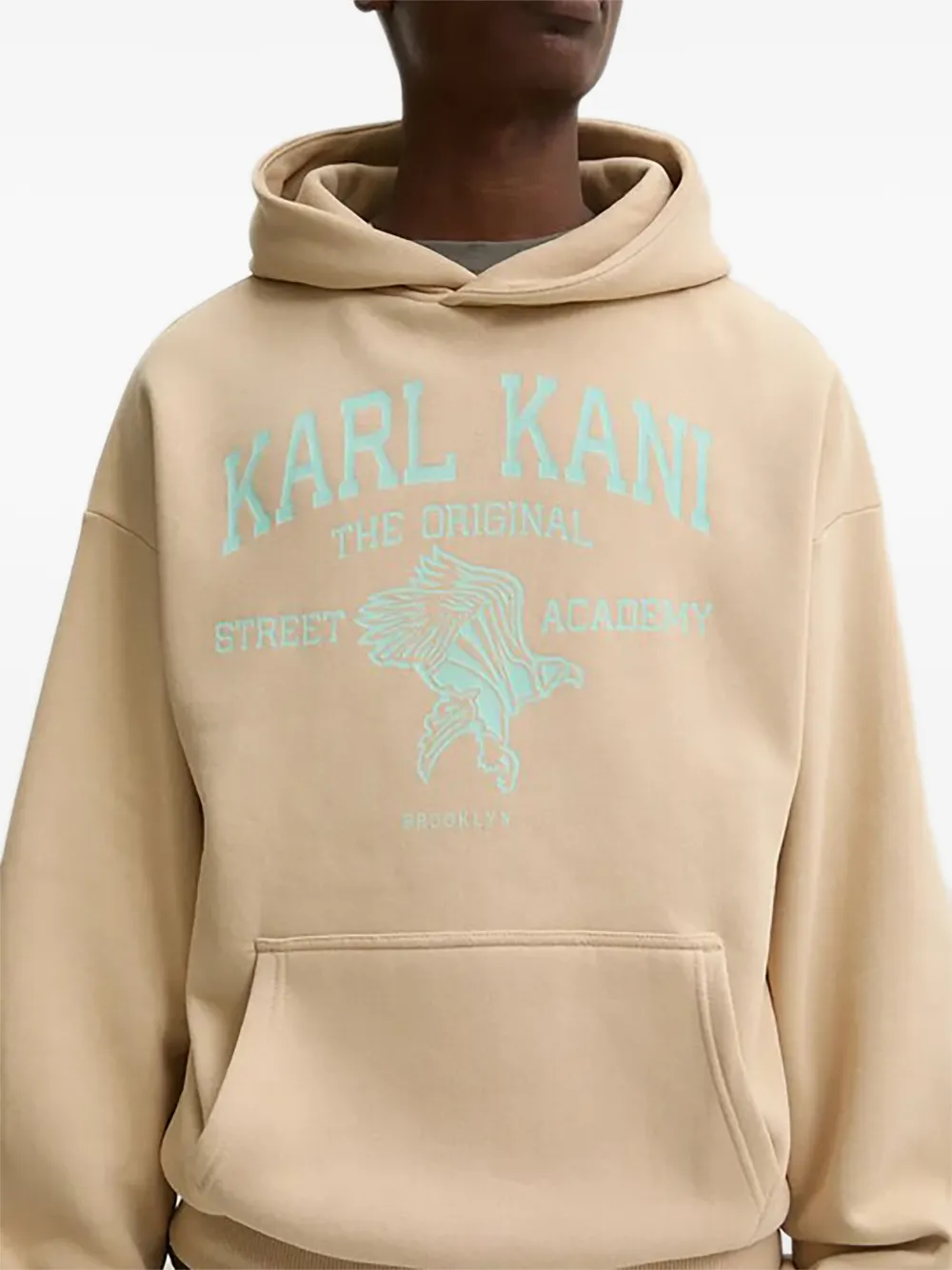 karl kani Hoodie met logoprint Beige