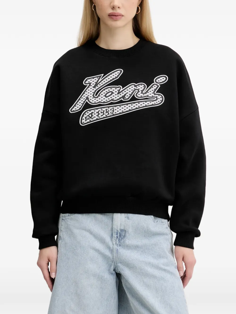 karl kani Sweatshirt mit Logo - Schwarz
