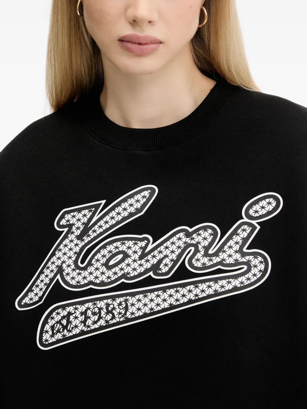 karl kani Sweater met logo Zwart