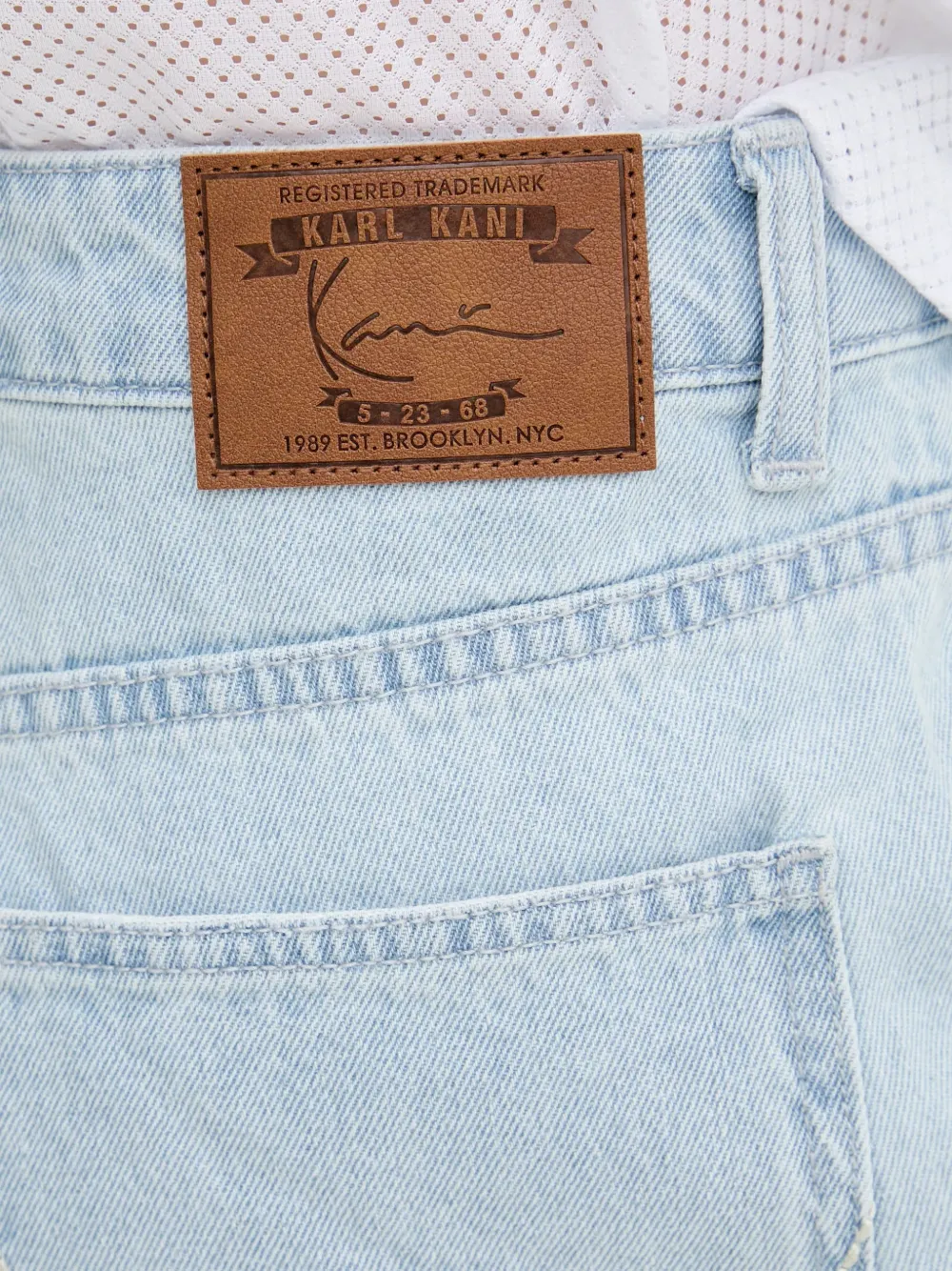 karl kani Jeans met geborduurd logo Blauw