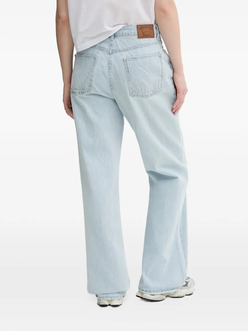 karl kani Jeans met geborduurd logo Blauw