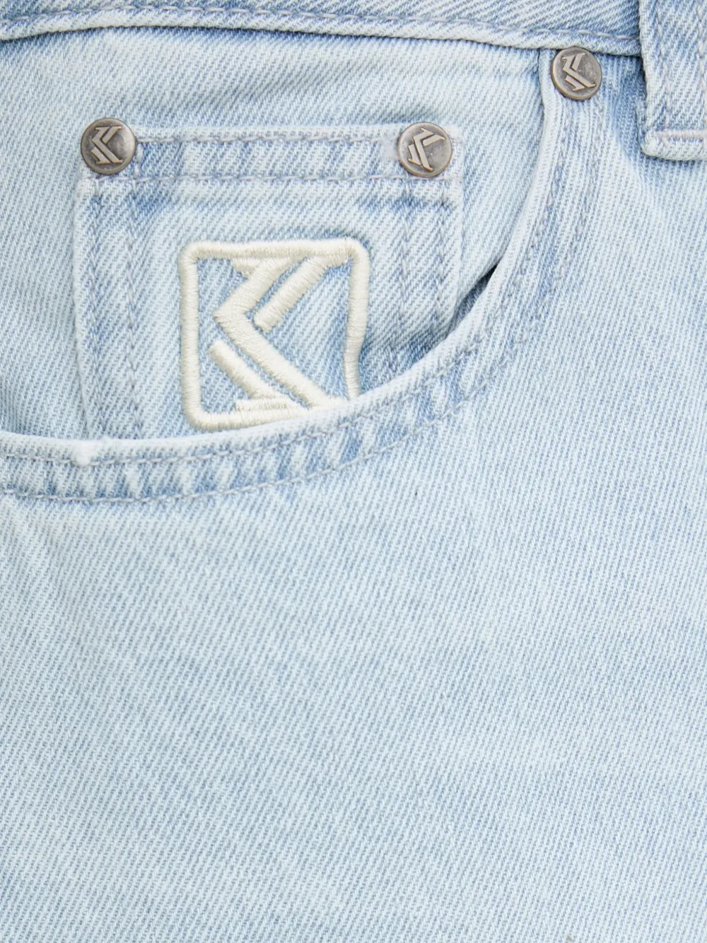 karl kani Jeans met geborduurd logo Blauw