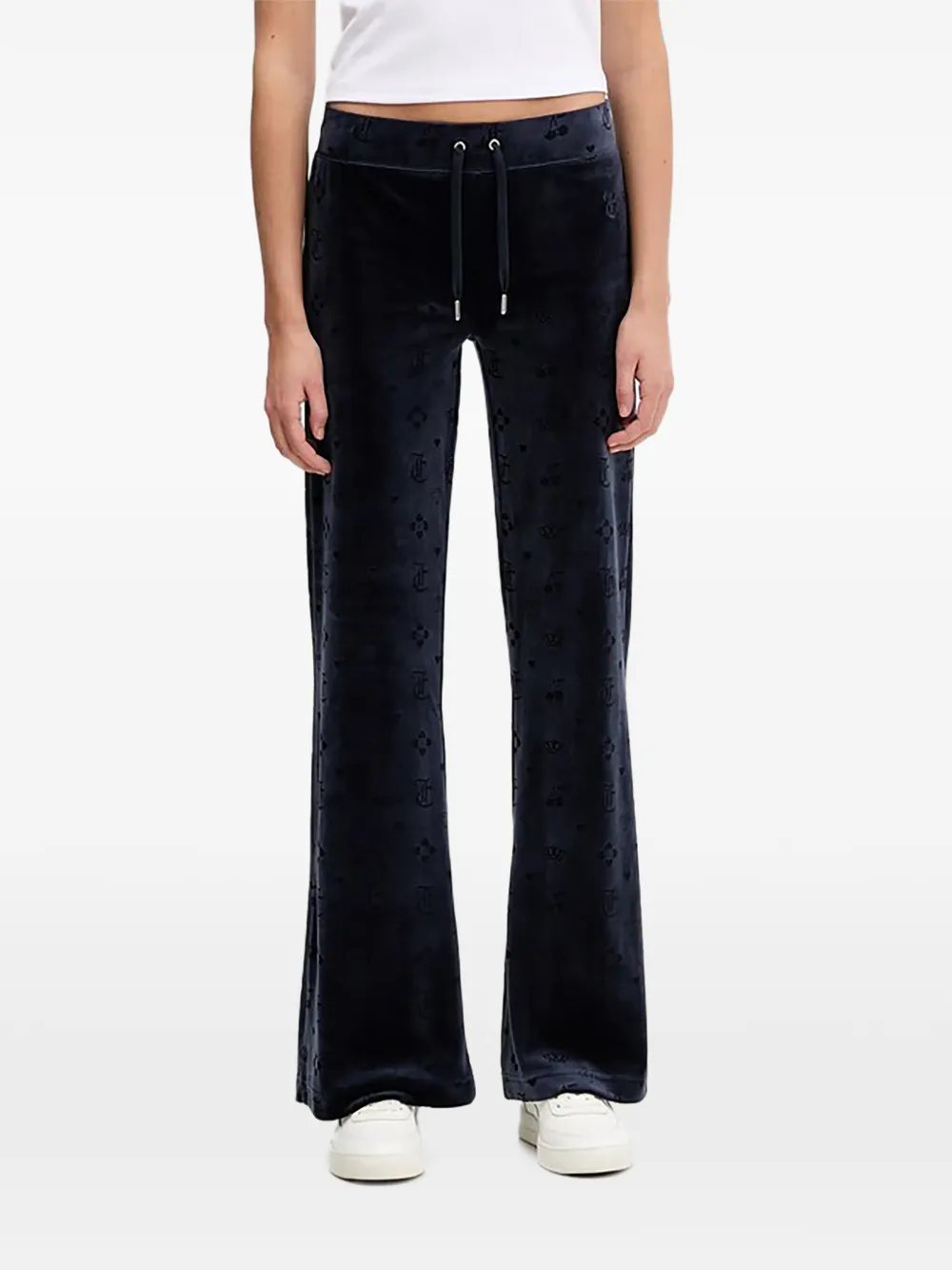 Juicy Couture Lisa monogram-pattern track pants - Blu