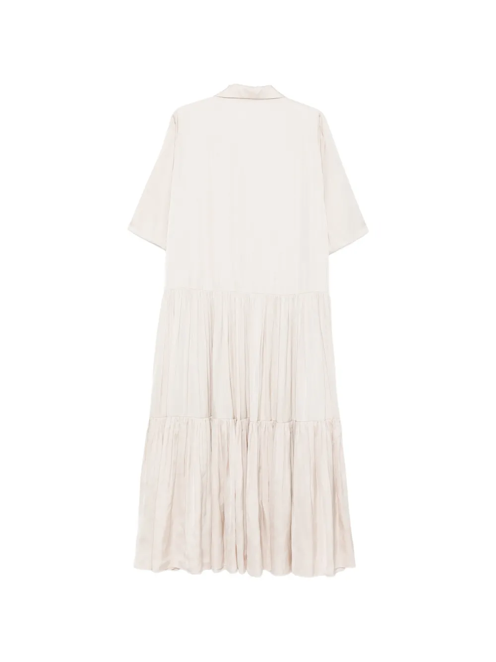  Barbara Bui Tiered Lace-up Midi Dress - Neutrals 