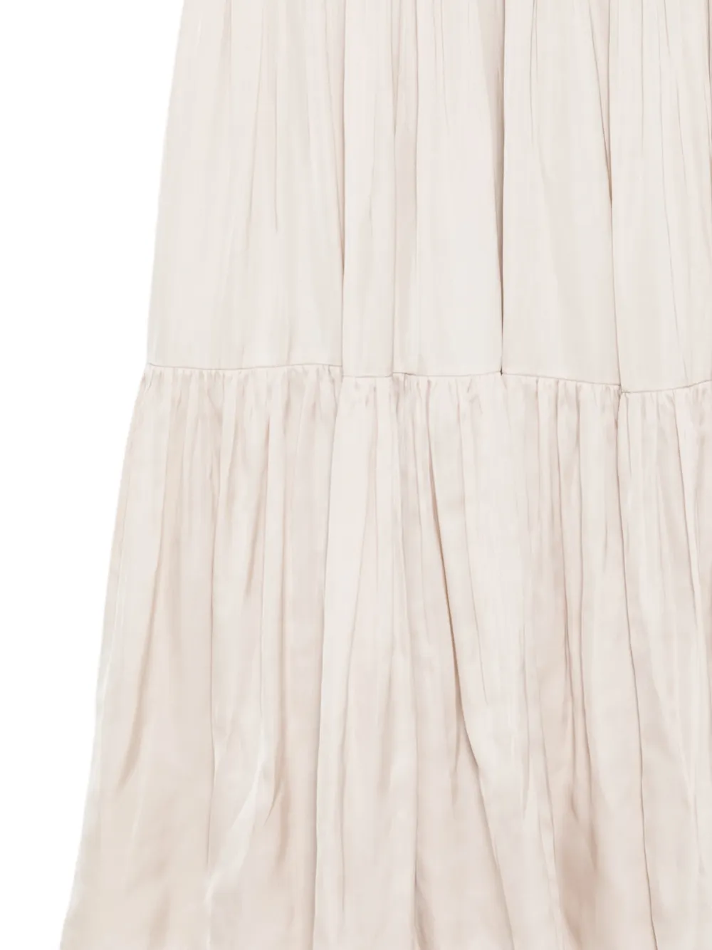  Barbara Bui Tiered Lace-up Midi Dress - Neutrals 