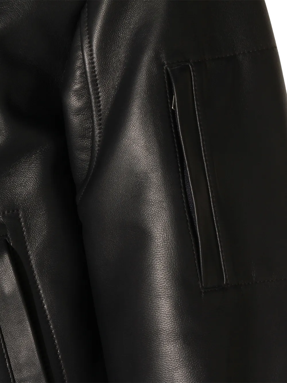  Mackage Reversible Leather Bomber Jacket - Black 