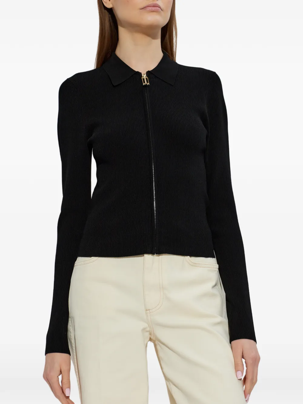  Victoria Beckham Zip Cardigan - Black 