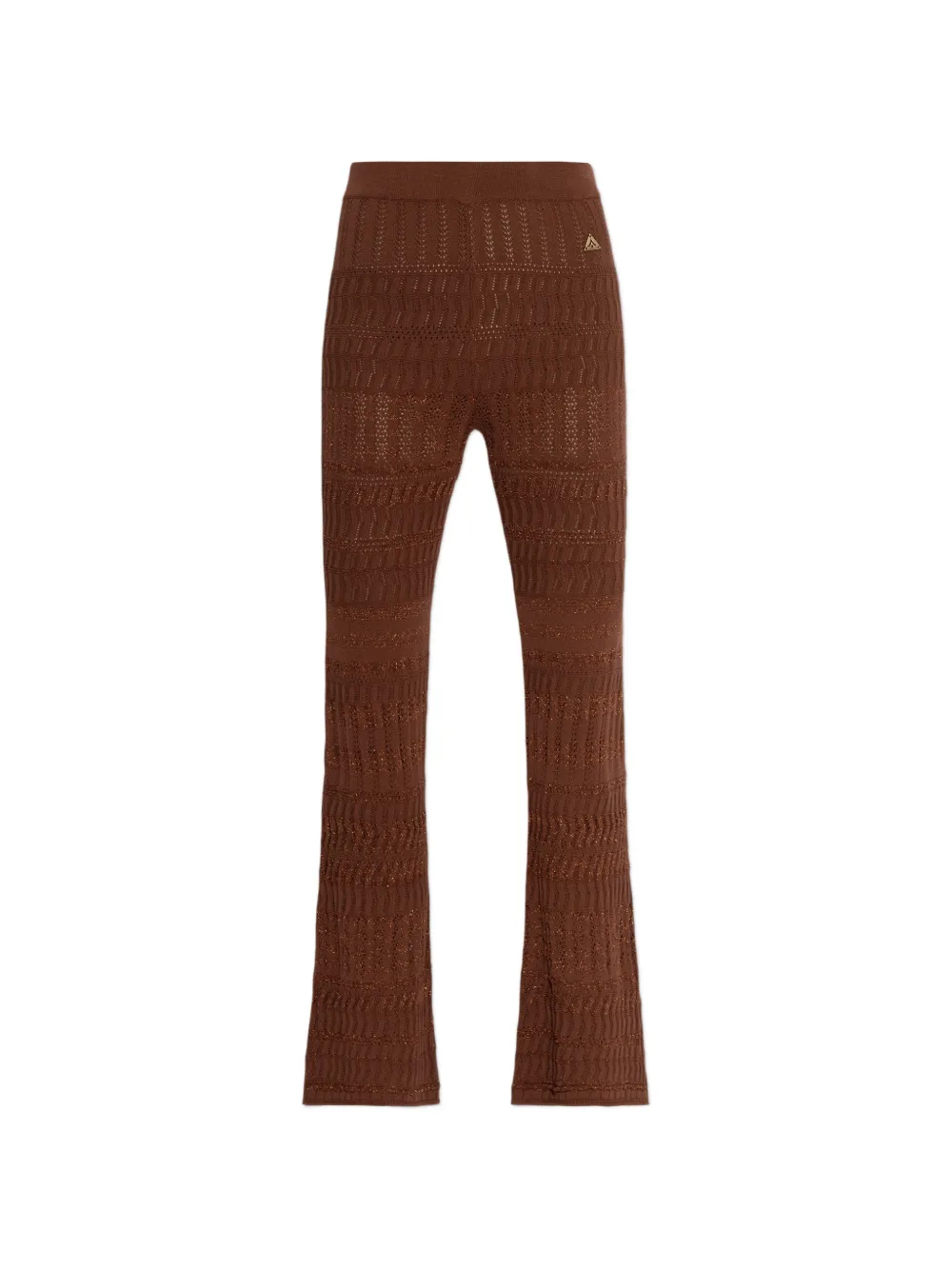 Akep openwork straight-leg trousers - Marrone