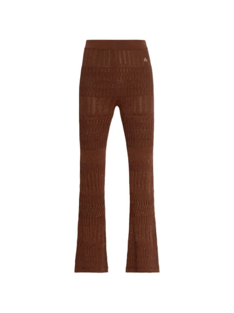 Akep openwork straight-leg trousers