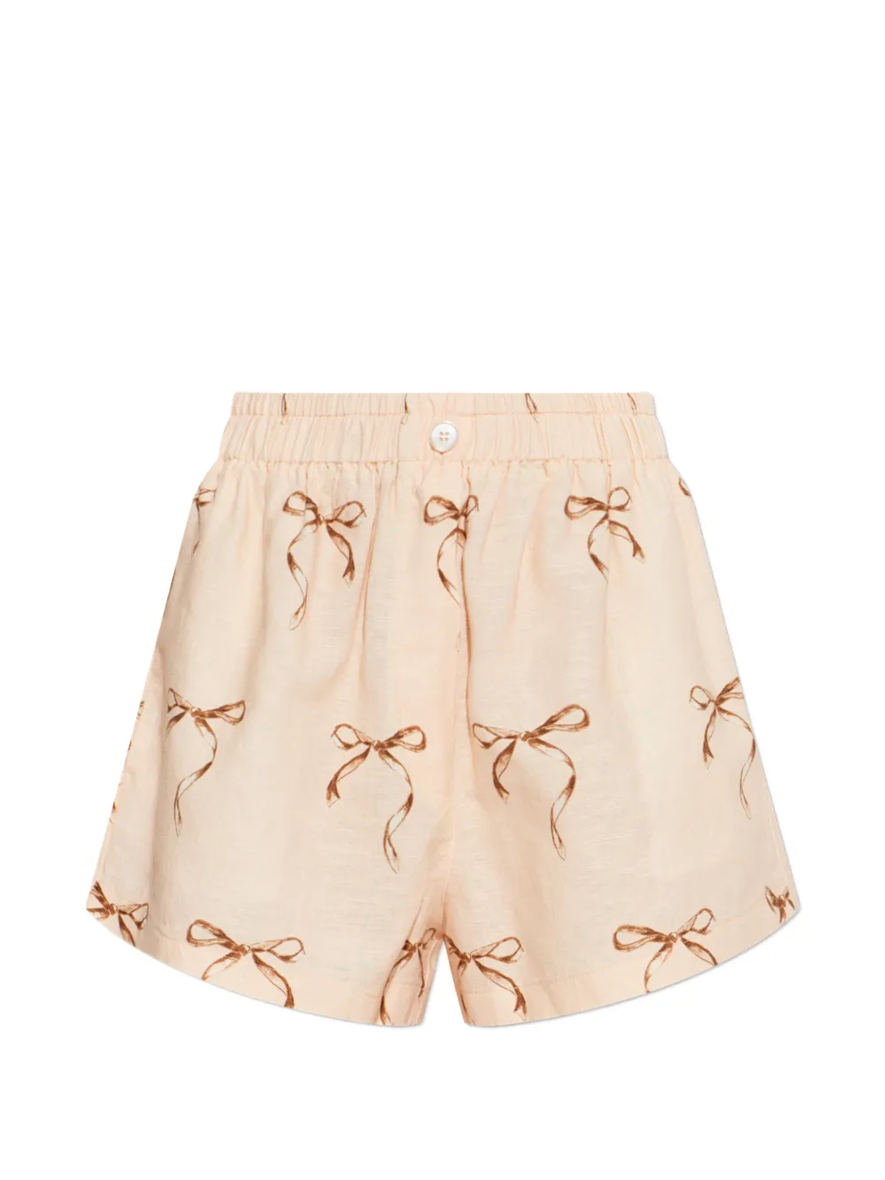 Forte Forte bow-print shorts - Toni neutri