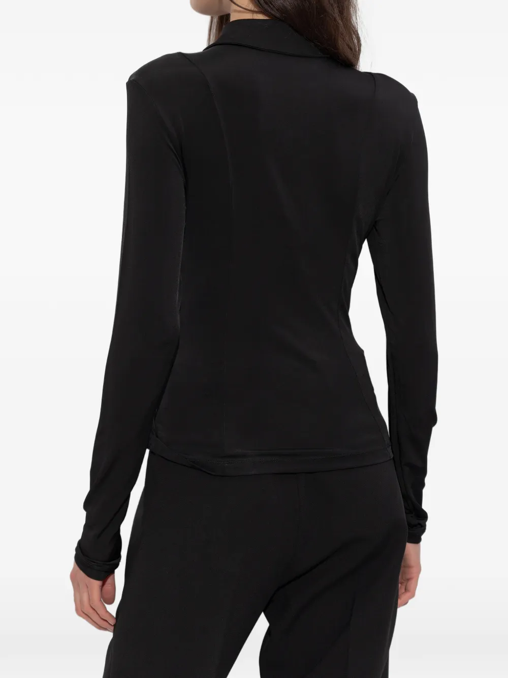 GANNI Blouse met strikdetail Zwart