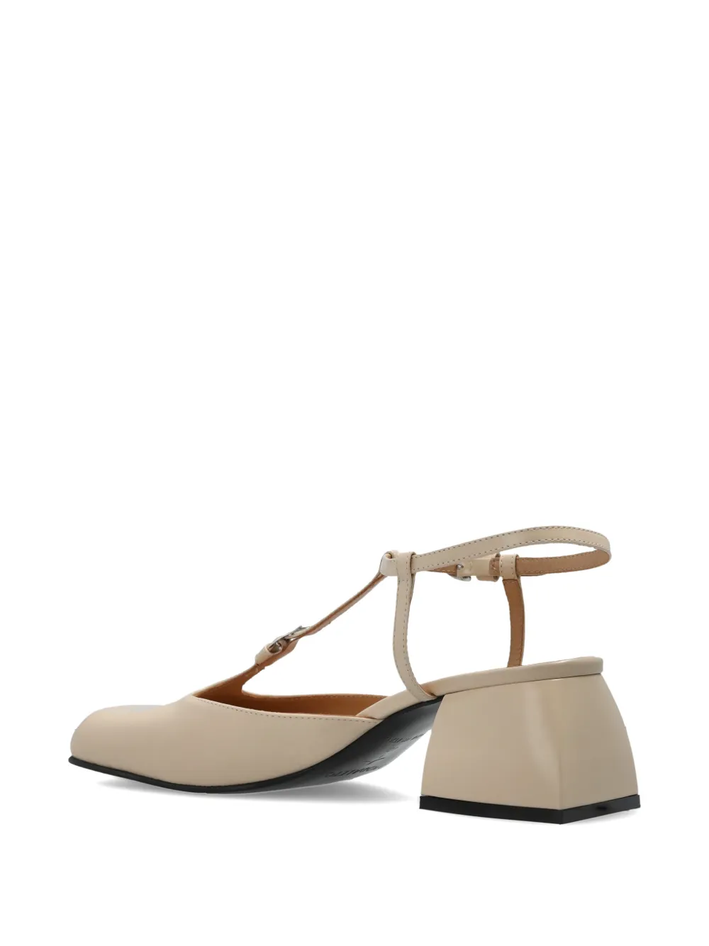 Nodaleto Leren pumps met T-bandje Beige