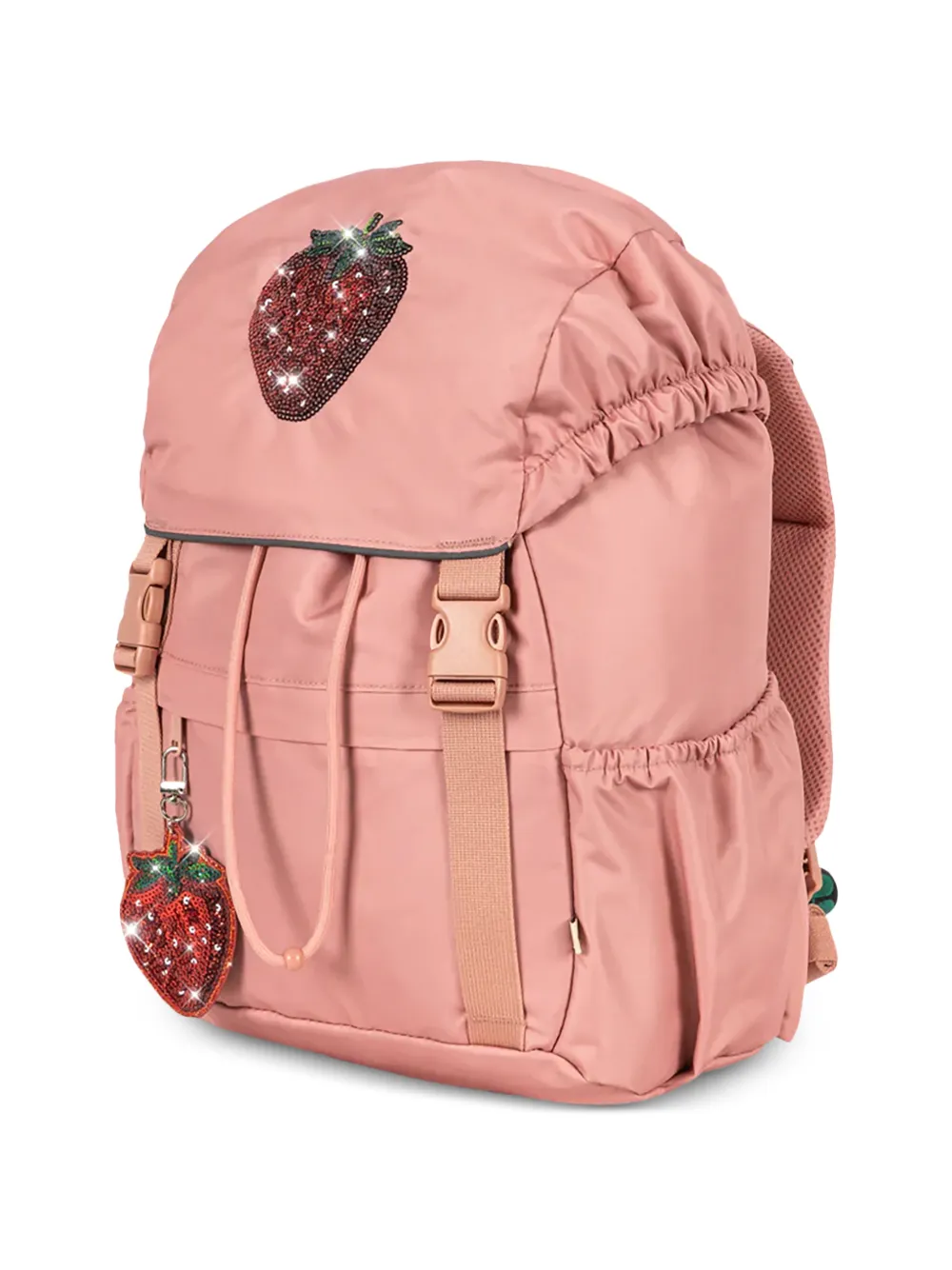  Konges Sløjd Clover Strawberry-motif Backpack - Pink 