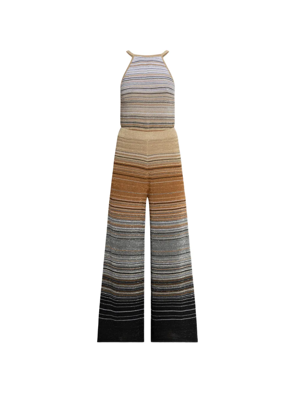 Akep striped-pattern halterneck jumpsuit - Toni neutri