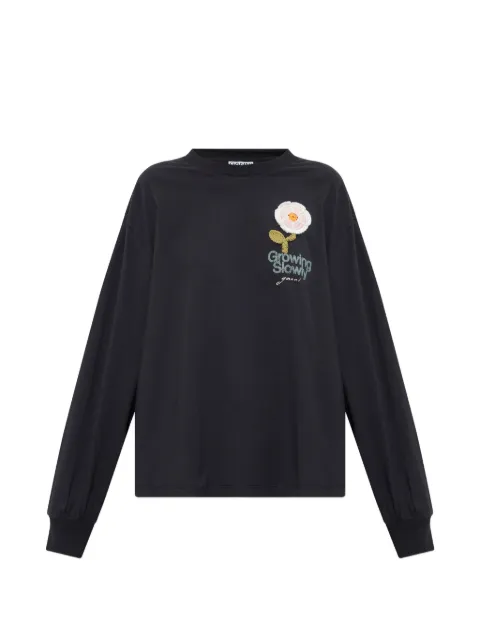 GANNI sudadera con logo bordado