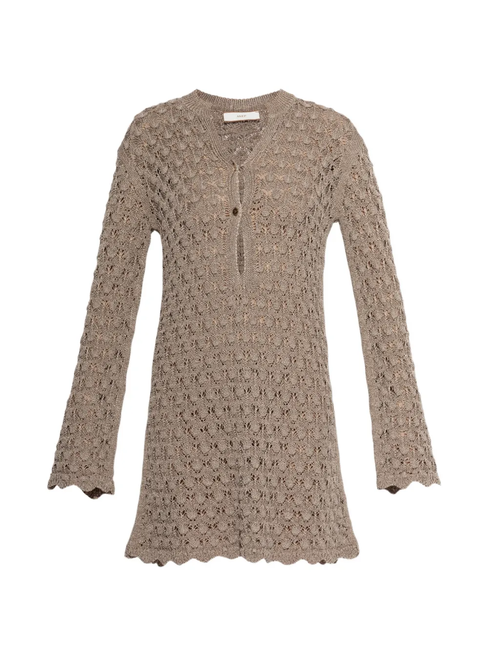 Akep openwork mini dress - Marrone