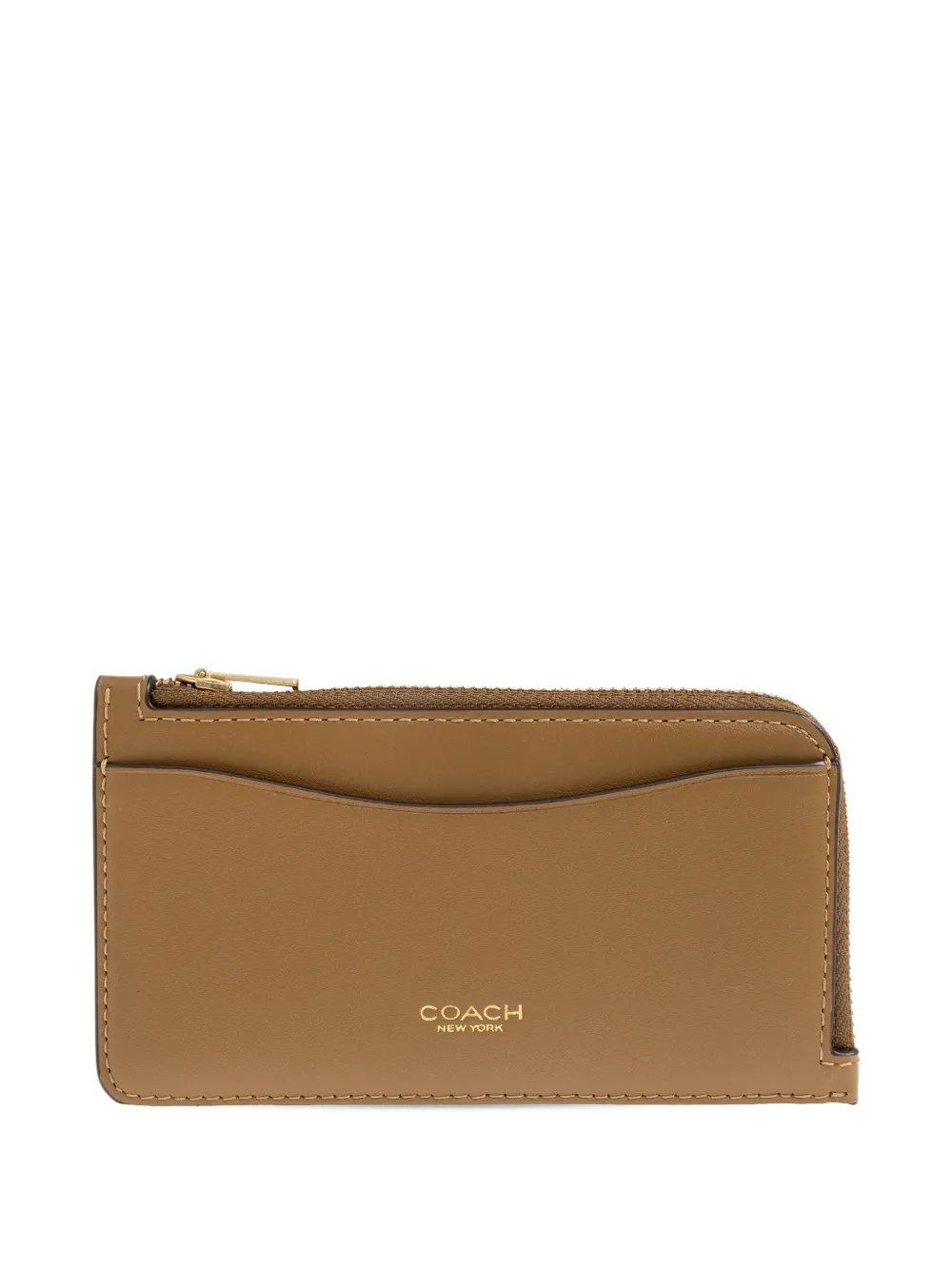 Coach zipped leather cardholder - Toni neutri