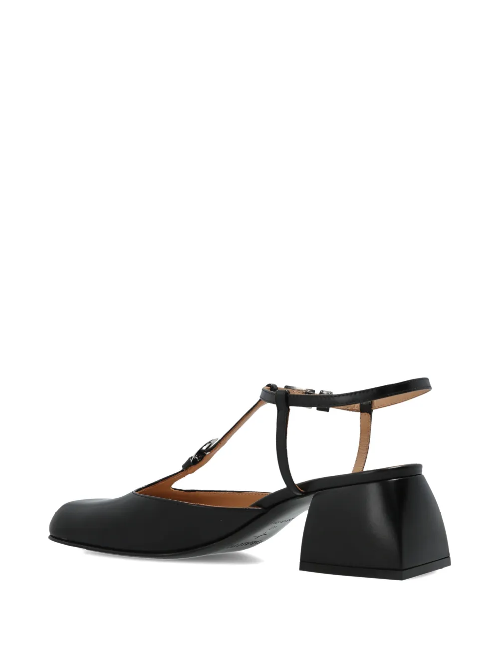 Nodaleto Leren pumps met vierkante neus Zwart