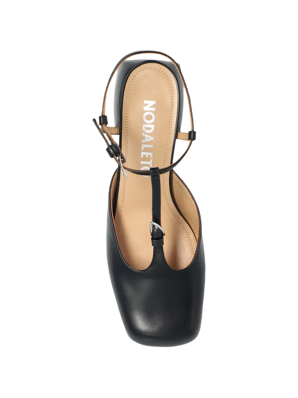 Nodaleto Leren pumps met vierkante neus Zwart