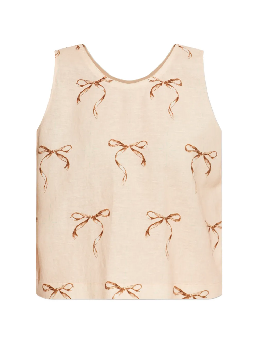 Forte Forte bow-print top - Toni neutri