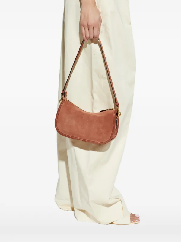 Coach Waverly Suede chain-link Shoulder Bag | Brown | FARFETCH