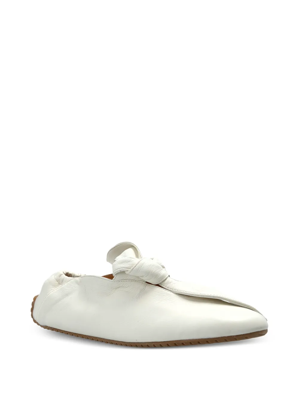  Odissì Tess Knotted Leather Sneakers - White 