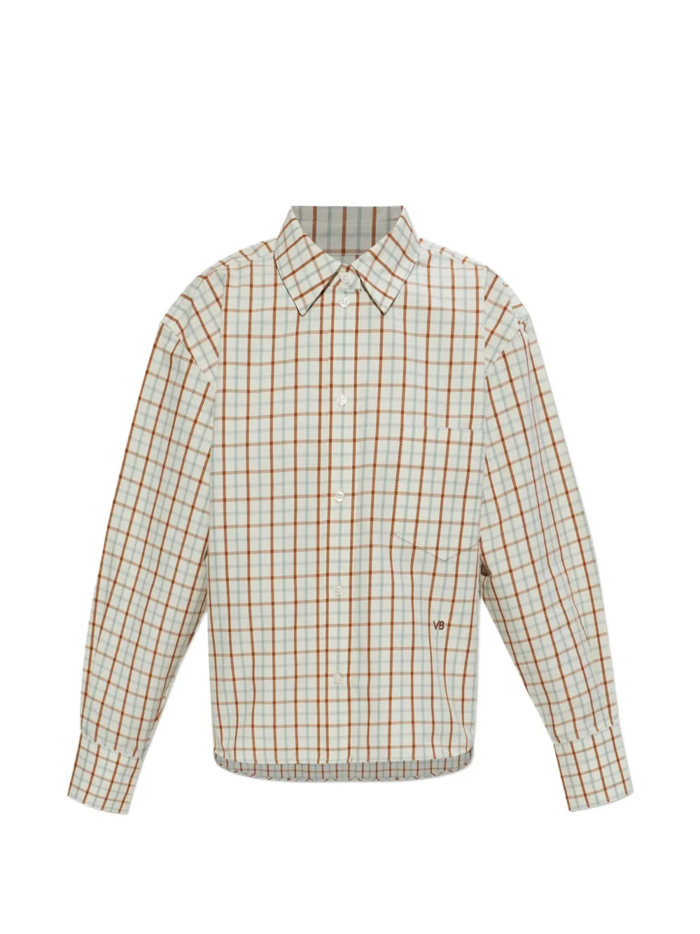 Victoria Beckham check pocket shirt - Toni neutri